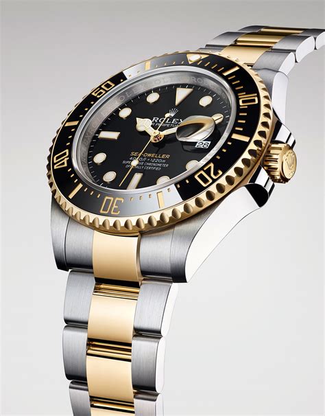 new rolex sea dweller two tone|rolex sea dweller price.